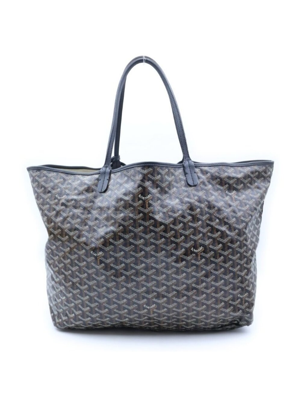 Goyard Saint Louis GM Tote Bag Black Leather